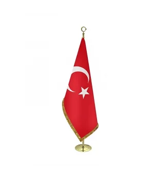 Sarı Makam Bayrağı ( Filmli) Simli- Boy 225 cm