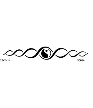 Sarmal Ying-Yang Geçici Dövme Şablonu