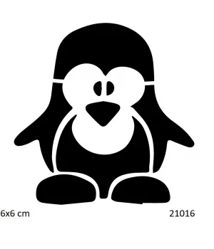 Şaşı Penguen Geçici Dövme Şablonu
