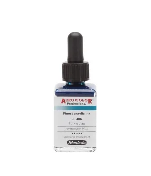 Schmincke Aero Color Akrilik Mürekkep 28 ml. 406 Turquoise Blue