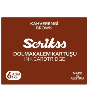 Scrikss Dolma Kalem Kartuşu 6lı Kutu KAHVERENGİ