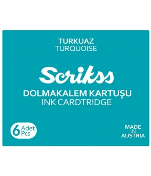 Scrikss Dolmakalem Kartuşu 6lı Kutu TURKUAZ