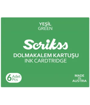 Scrikss Dolmakalem Kartuşu 6lı Kutu YEŞİL