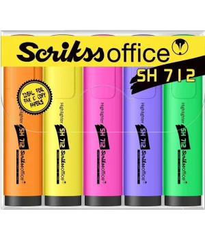 Scrikss Office Highlighter Fosforlu İşaretleme Kalemi Seti 5 Renk