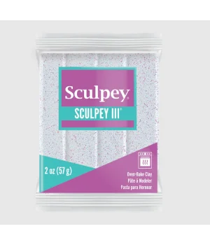 Sculpey III Polimer Kil 539 Beyaz Glitter (Simli)