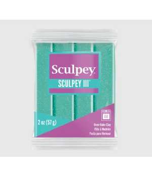 Sculpey III Polimer Kil 574 Turkuaz Glitter (Simli)