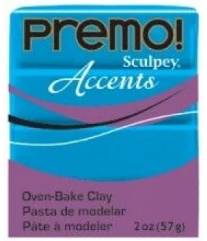 Sculpey Premo Accents Ekstra Efektli Polimer Kil 5040 Blue Translucent