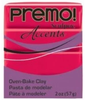 Sculpey Premo Accents Ekstra Efektli Polimer Kil 5044 Red Translucent