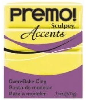 Sculpey Premo Accents Ekstra Efektli Polimer Kil 5046 Yellow Translucent
