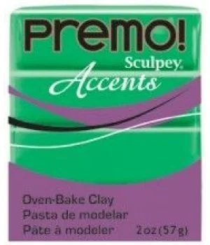 Sculpey Premo Accents Ekstra Efektli Polimer Kil 5048 Green Translucent