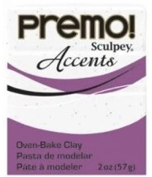 Sculpey Premo Accents Ekstra Efektli Polimer Kil 5061 White Granite