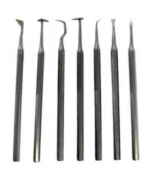 Seramik ve Gravür Oyma Seti Çelik 15 cm. 7li