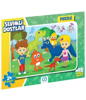 Sevimli Dostlar 24 Parça Frame Puzzle