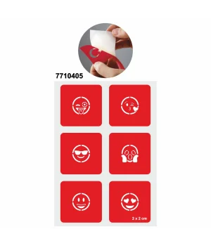 Sevimli Emojiler 5'li Set Geçici Dövme Kına Şablonu