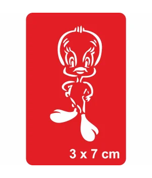 Sevimli kuş Tattoo Geçici Dövme Şablonları Kına Kalıpları
