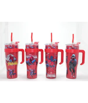 Sevimli Spiderman Pipetli Termos & Suluk Alk4713