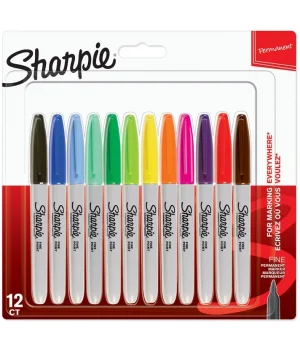 Sharpie Permanent Marker Kalem Seti Fine Uç 12 Renk