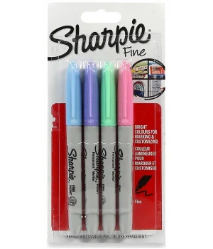 Sharpie Permanent Marker Kalem Seti Fine Uç 4 Renk PASTEL RENKLER