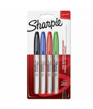 Sharpie Permanent Marker Kalem Seti Fine Uç 4 Renk STANDART RENKLER