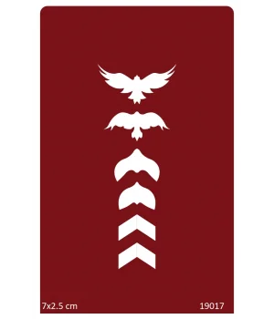 Sıralı Kartal Geçici Dövme Şablonu