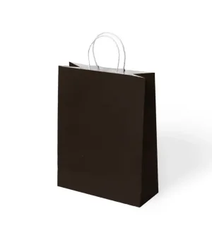 Siyah Büküm Saplı Kraft Çanta 25x31cm