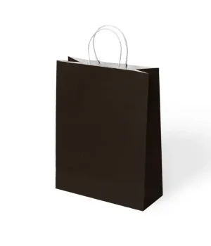 Siyah Büküm Saplı Kraft Çanta 31x41cm
