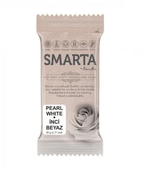 Smarta Havayla Kuruyan Modelleme Hamuru 60 gr. METALİK BEYAZ İNCİ