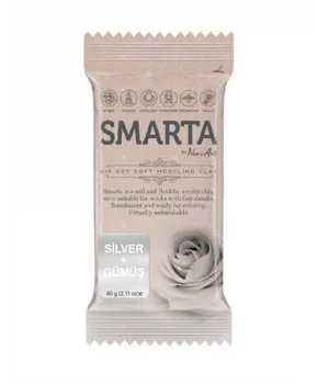 Smarta Havayla Kuruyan Modelleme Hamuru 60 gr. METALİK GÜMÜŞ