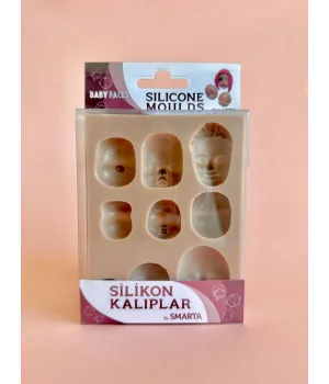 Smarta Silicone Moulds Silikon Epoksi ve Polimer Kil Kalıbı BABY FACES