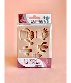 Smarta Silicone Moulds Silikon Epoksi ve Polimer Kil Kalıbı CACTUS SET