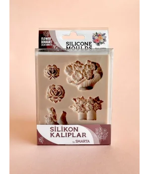 Smarta Silicone Moulds Silikon Epoksi ve Polimer Kil Kalıbı FLOWER BOUQUET