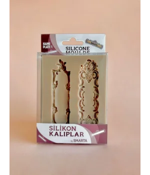 Smarta Silicone Moulds Silikon Epoksi ve Polimer Kil Kalıbı NAME PLATE 1