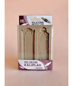 Smarta Silicone Moulds Silikon Epoksi ve Polimer Kil Kalıbı NAME PLATE 2