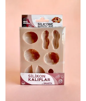 Smarta Silicone Moulds Silikon Epoksi ve Polimer Kil Kalıbı NUTS