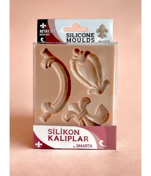 Smarta Silicone Moulds Silikon Epoksi ve Polimer Kil Kalıbı RETRO SET