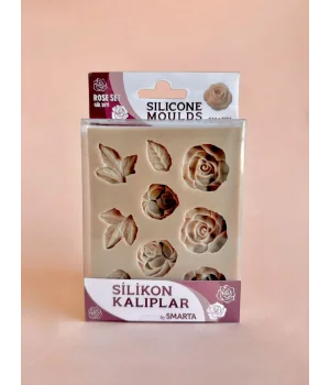 Smarta Silicone Moulds Silikon Epoksi ve Polimer Kil Kalıbı ROSE SET