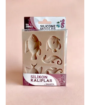 Smarta Silicone Moulds Silikon Epoksi ve Polimer Kil Kalıbı SEA ANIMALS