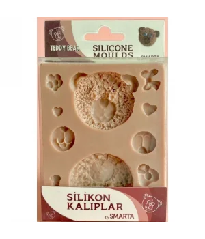 Smarta Silicone Moulds Silikon Epoksi ve Polimer Kil Kalıbı TEDDY BEAR