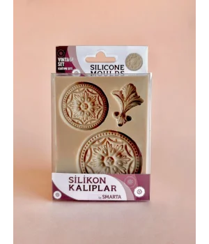 Smarta Silicone Moulds Silikon Epoksi ve Polimer Kil Kalıbı VINTAGE SET