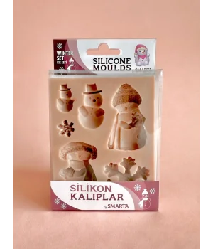 Smarta Silicone Moulds Silikon Epoksi ve Polimer Kil Kalıbı WINTER SET