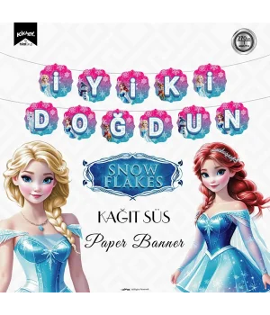 Snowflakes İyi ki Doğdun Harf Afiş