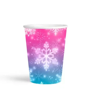 Snowflakes Karton Bardak 80z