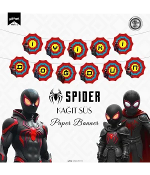 Spider İyi ki Doğdun Harf Afiş