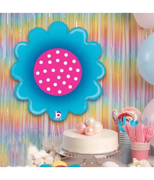 Spring Flower Blue Grabo Folyo Balon 18