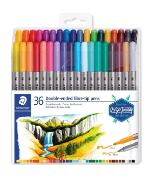 Staedtler Çift Uçlu Keçeli Kalem Seti 36 RENK (0.5 mm - 3 mm)