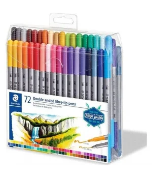 Staedtler Çift Uçlu Keçeli Kalem Seti 72 RENK (0.5 mm - 3 mm)