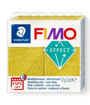 Staedtler Fimo Effect Polimer Kil 112 Glitter Gold (Simli Altın)