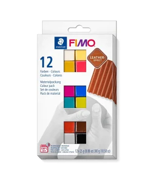 Staedtler Fimo Leather Effect Polimer Kil Seti 12 Renk x 25 gr.