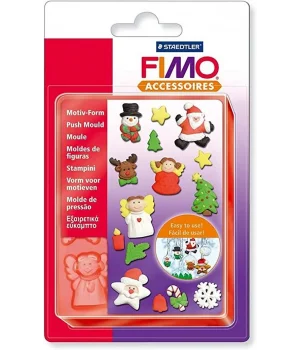 Staedtler Fimo Push Mould Esnek Silikon Polimer Kil Kalıbı NOEL