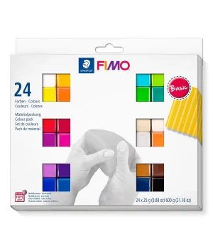Staedtler Fimo Soft Polimer Kil Seti 24 Renk x 25 gr. Basic (Ana) Renkler